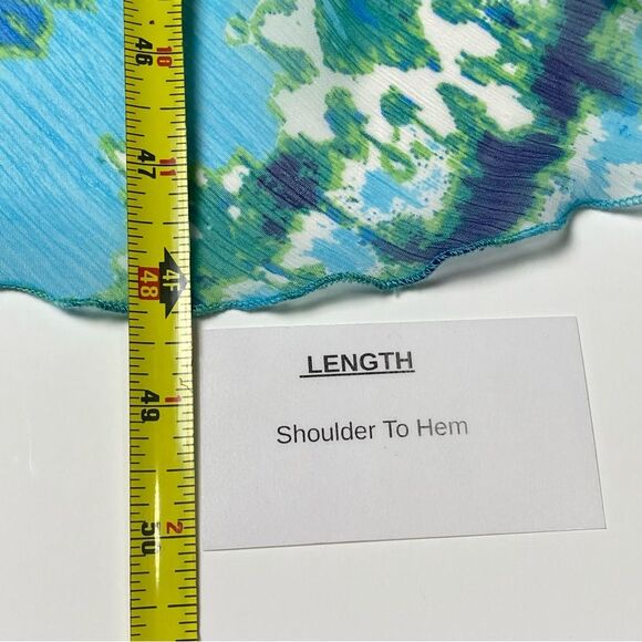 Vintage Y2K Dressbarn Asymmetrical Colorful Flowy Fairycore Midi Dress Size 10 - Picture 14 of 16